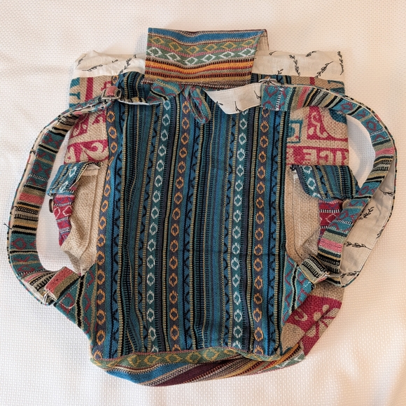 NWOT! Large RICE LOVE Boho Backpack - Picture 4 of 10